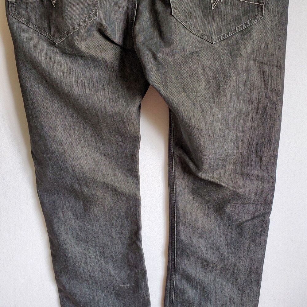Blue Rag Jeans Mens Size 36 Charcoal Black Denim Distressed Streetwear Casual - Picture 12 of 16